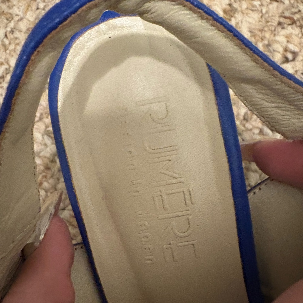 Rumére royal blue kitten heels - Picture 3 of 3